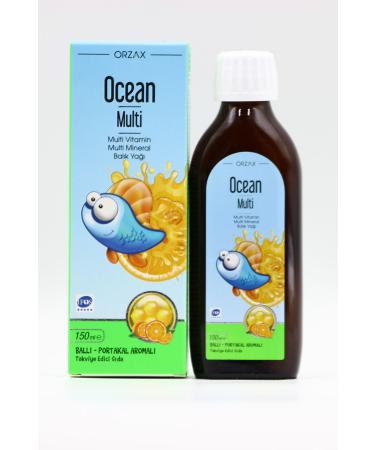 Ocean Multi Fish Oil Honey and Orange Flavor 150ml Advital Growth Supplement 150ml Syrup - Buy Online on GoSupps.com