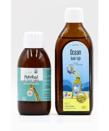 Ocean Fish Oil Lemon Flavor 150ml Advital Growth Supplement 150ml Syrup