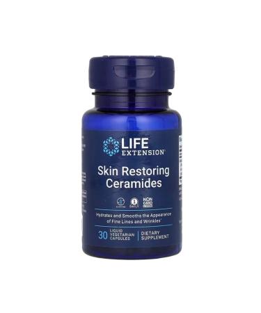 Life Extension Skin Restoring Ceramides 30 Liquid Vegetarian Capsules