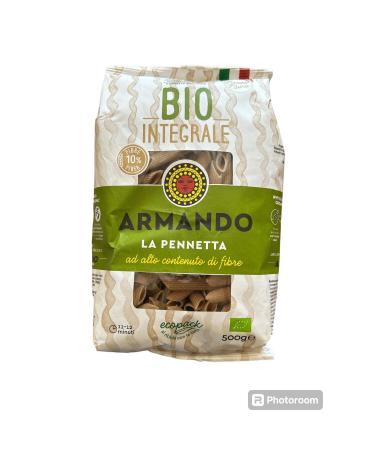 ARMANDO LA Pennetta 500 gr Bio Integrale Italian Pasta Vegan Pasta