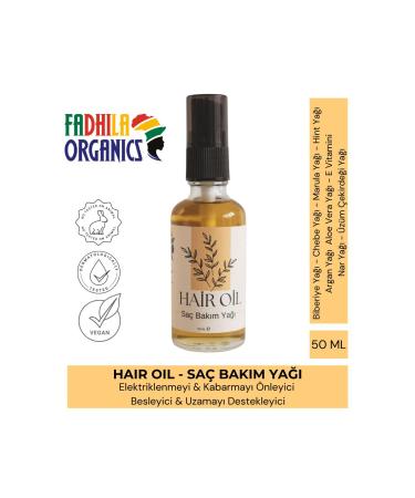 FADHILA ORGANICS Reduces Frizz Breakage Frizz Moisturizing Extension Hair Care Oil - Hair Oil - 50 ml