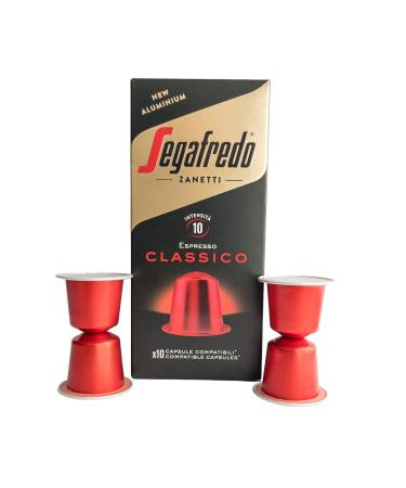 Segafredo 2-Piece Clasico Nespresso Compatible Capsule Coffee 10-Piece Box - Buy Online on GoSupps.com