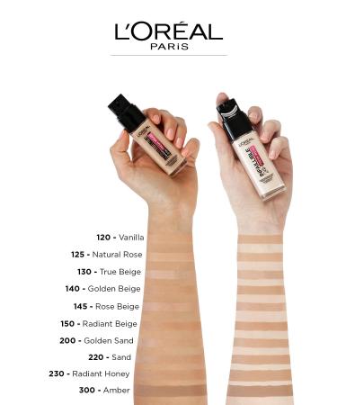 L'Oreal Paris Infaillible 24 Fresh Wear Foundation 145 Beige Rose 30 ml - Buy Online on GoSupps.com
