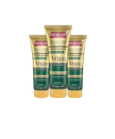 Bioblas Argan Repairing & Nourishing Hair Care Cream 250 ml 3 Pieces