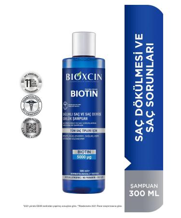 Bioxcin Biotin Shampoo 300 ml - Sensitive Scalp Sensitive Hair 3 Pack