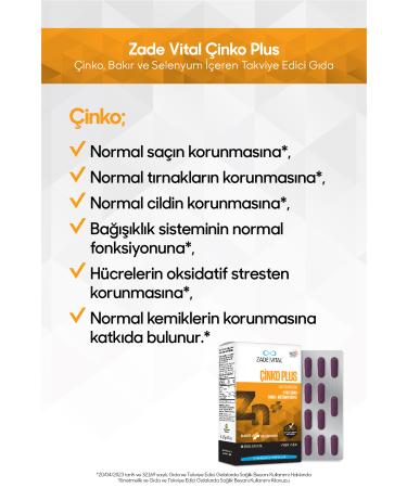 Zade Vital Zinc Plus 1 Box 30 Capsules - Buy Online on GoSupps.com
