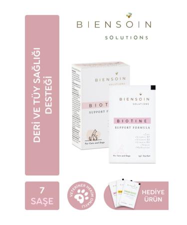 Biensoin Solutions Vitamin Zinc for Dogs Hair Loss Prevention Hair and Skin Health Biotin Powder Sachet 7x1gr