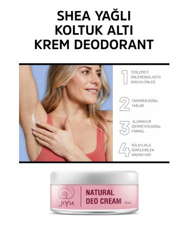 JIYU Cream Deodorant Anti-Sweat Odor Whitening 0 Natural Deodorant Cream Roll-on 50 Ml. - Buy Online on GoSupps.com