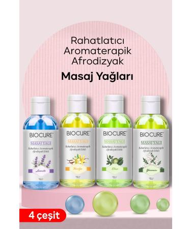 Biocure Relaxing-Aromatherapy Aphrodisiac Effective Massage Oil and Body Care Oil 4 Types in One Mix