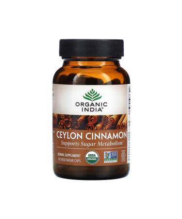 Organic India Ceylon Cinnamon 90 Vegetarian Caps
