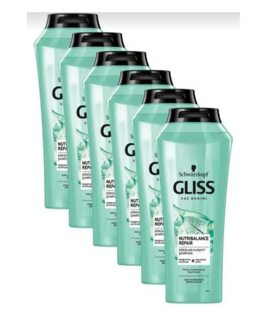 Gliss Nutribalance Repair Anti-Hair Loss Shampoo 500 ml X6 - Buy Online on GoSupps.com