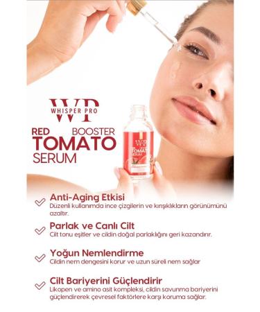 whisperpro Red Booster Tomato Serum 30 ml - Brightening Antioxidant Tomato Serum with Lycopene - Buy Online on GoSupps.com
