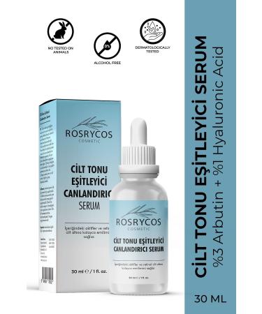 ROSRYCOS Skin Tone Equalizer and Revitalizer Arbutin Serum 30 ml / 3% Arbutin 1% Hya Acid