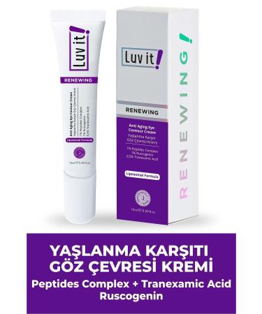 Luv it! Anti-Aging Anti-Puffiness Under-Eye Dark Circle Eye Cream (PEPTIDES-RUSCOGENIN-TRANEXAMIC ACID) 15ml