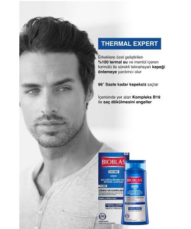 Bioblas Thermal Expert Men Anti-Dandruff and Hair Loss Shampoo 360 Ml - Buy Online on GoSupps.com