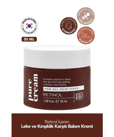 Lamelin Retinol Containing Anti-Stain and Anti-Wrinkle Face Care Cream Lamelin Retinol Pure Cream 50 ml
