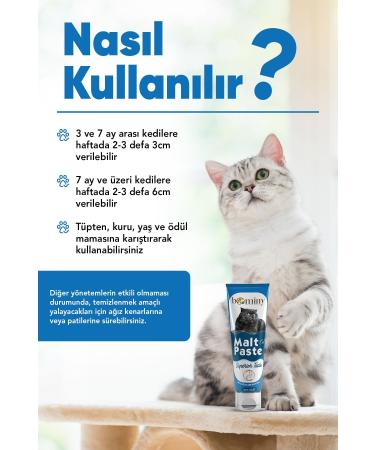 bominy pet Cat Malt Paste Hairball Prevention Multipaste Laurine 13 Vitamin Cat Vitamin 100 gr - Buy Online on GoSupps.com