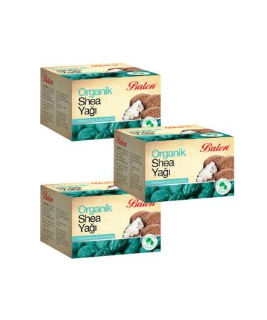 Balen 3 Pieces 50 Ml Organic Shea Butter