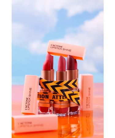 L'ACTONE Lipstick Shine Red Arizona Az-108 / Red Shiny Lipstick - Buy Online on GoSupps.com