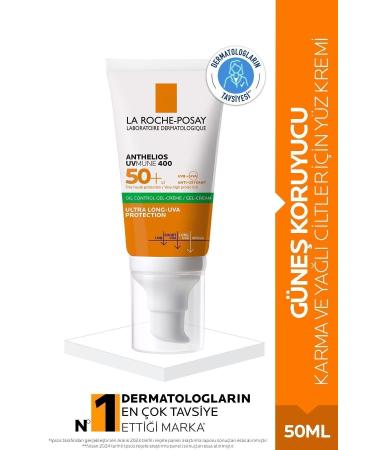 La Roche Posay Face Sun Cream - SPF+50 High Protection Face Sun Cream for Sensitive Skin
