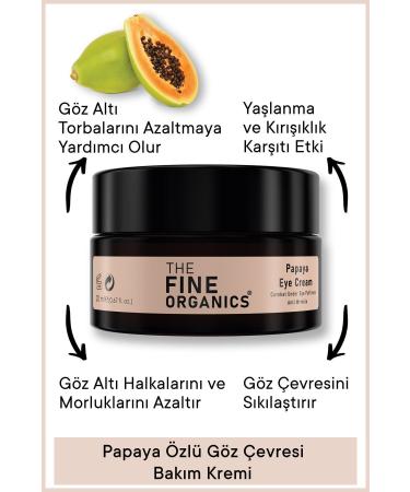 THE FINE ORGANICS Papaya Extract Anti-Wrinkle and Anti-Bagging Eye Contour Care Cream 20ml