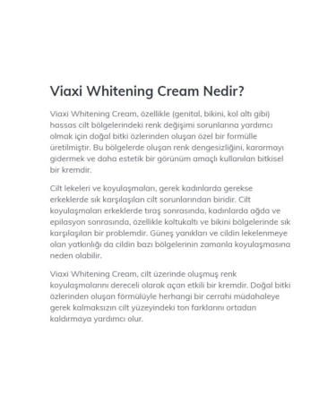 Viaxi Intimate Area Whitening Cream 50 ml - Buy Online on GoSupps.com