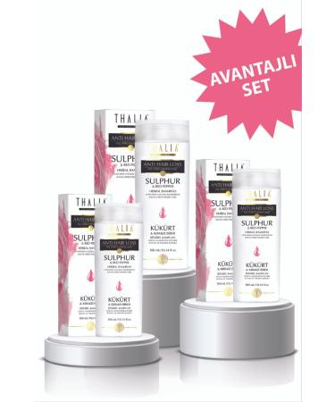 Thalia Anti-Dandruff Sulfur and Red Pepper Extract 3-Piece Shampoo Set