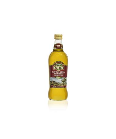 Crystal Natural Extra Virgin Olive Oil 1 L Glass Bottle Dg