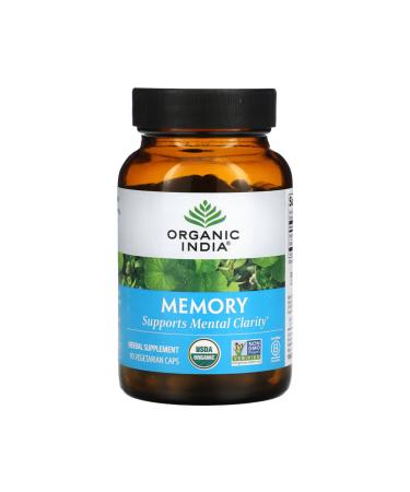 Organic India Memory 90 Vegetarian Caps