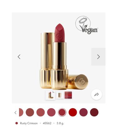 Oriflame Giordani Gold Eternal Glow Lipstick SPF 25 Rusty Crimson