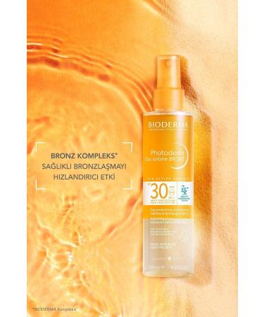 Bioderma PHOTODERM BRONZE SUN PROTECTIVE WATER SPF30 SUN CREAM FACE BODY HAIR 200 ML PSSN3999 - Buy Online on GoSupps.com
