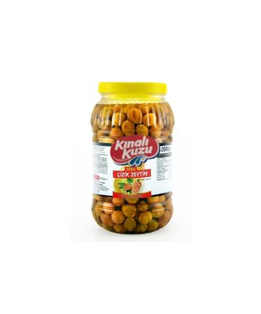 K nal kuzu (1KG)Ayval k Scratched Green Double Olives 1 Kg