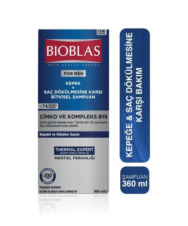 Bioblas Thermal Expert Men Anti-Dandruff and Hair Loss Shampoo 360 Ml