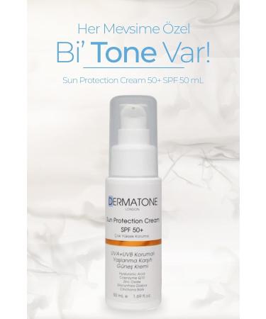 DERMATONE Uvb & Uva Sun Protection Cream 50 Spf | Water Based High Protection Sun Cream | Hyaluronic Acid