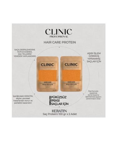 CLINIC PYROO KERATIN HAIR CARE PROTEIN 100 GR x 2 PIECES