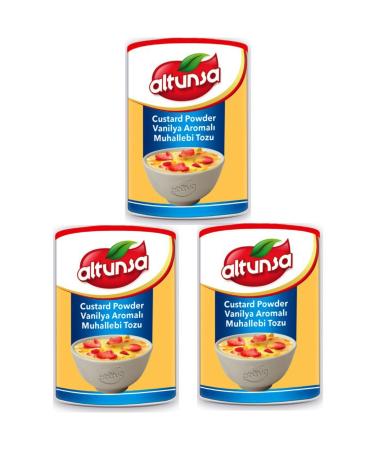 Altunsa Custard Powder Vanilla Flavored "Custard Powder" 250 gr X 3 Pieces