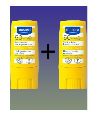 Mustela SPF50+ Very High Protection Factor Sun Stick 9 ml X2