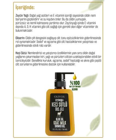 Olivos 0 Natural Goat Milk and Olive Oil Bath and Shower Gel Dry Skin Moisturizer and Nourishing 750 ml - Buy Online on GoSupps.com