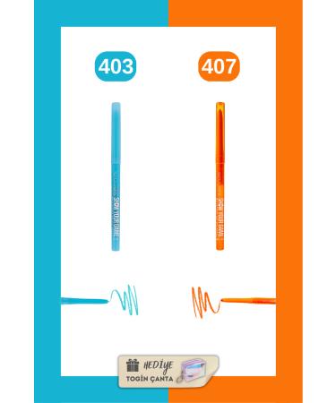 Show by Pastel Show Your Game Waterproof Gel Eye Pencil Set - Gel Eye Pencil 403 + 407 + Togin Bag Gift