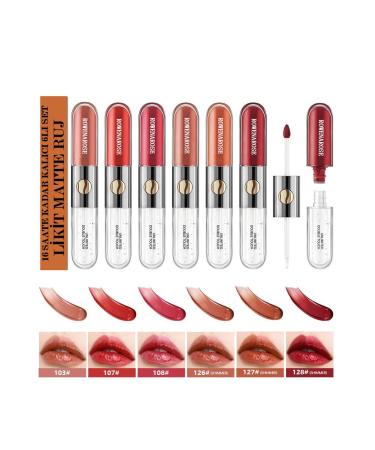 ROWENAROSE 6 Matte Liquid Lipstick and Lip Gloss Set Unlimited Double Touch - Buy Online on GoSupps.com