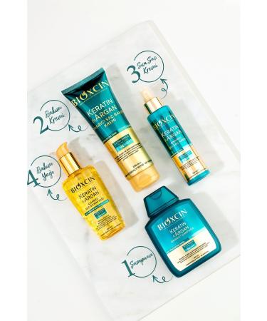 Bioxcin Keratin & Argan Repairing Hair Care Cream 250 ml - Damaged and Sensitive Hair 5-pack - Buy Online on GoSupps.com