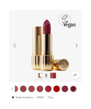 Oriflame Giordani Gold Eternal Glow Lipstick SPF 25 Tender Cranberry