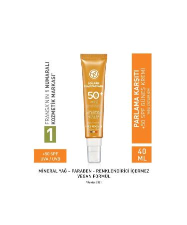Yves Rocher Spf 50 Anti-Aging and Anti-Blemish Face Sun Cream/solaire Peau Parfaite-40 ml