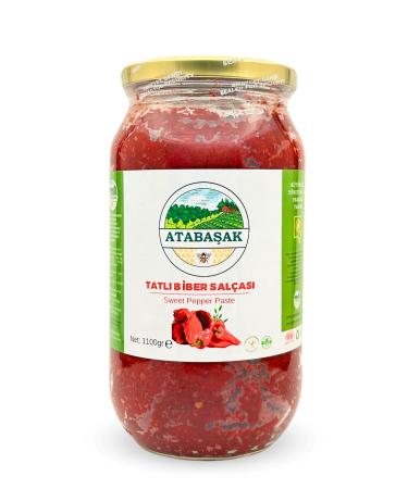 ATABA AK Pure Sun Dried Organic (SWEET) Village Pepper Paste 1100 Gr (Handmade)