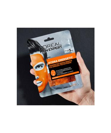 L'Oreal Paris Men Expert Hydra Energetic Tissue Mask 30 G - Buy Online on GoSupps.com