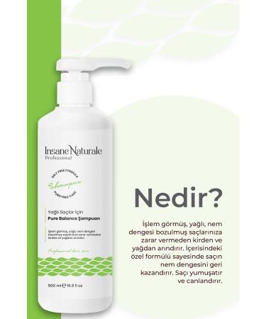 Insane Naturale Moisture Balancing Pure Balance Shampoo for Oily Hair 500 ml - Buy Online on GoSupps.com