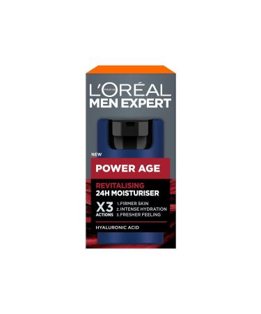 L'Oreal Paris Men Expert Power Anti-Aging Revitalizing 24-Hour Moisturizer 50ml Hyaluronic Acid - Buy Online on GoSupps.com