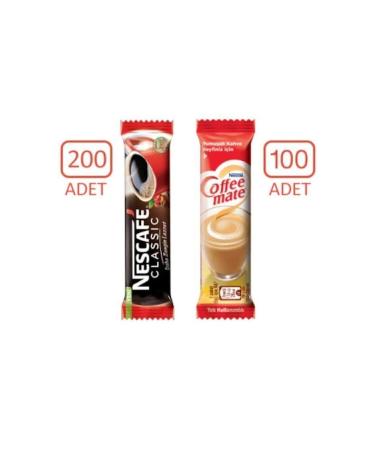 Nescafe Classic Instant Coffee 200 x 2 G + Coffee Mate Coffee Creamer 100 x 5 G