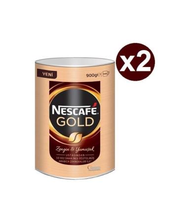 Nescafe Gold Instant Coffee 900 Gr Tin X 2 Pieces