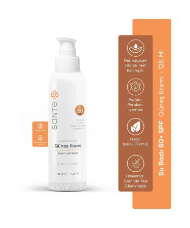 SantePlus Oil-Free Anti-Stain Water-Based 50 Spf High Protection Oil-Free Sun Cream 125 Ml